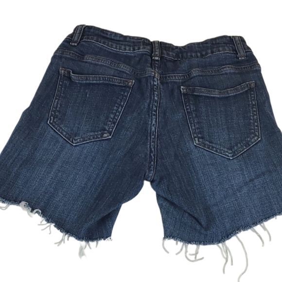 Vintage Retro Clingers Comfy Distressed Medium Wash Jean Shorts Size 7 - Picture 3 of 4